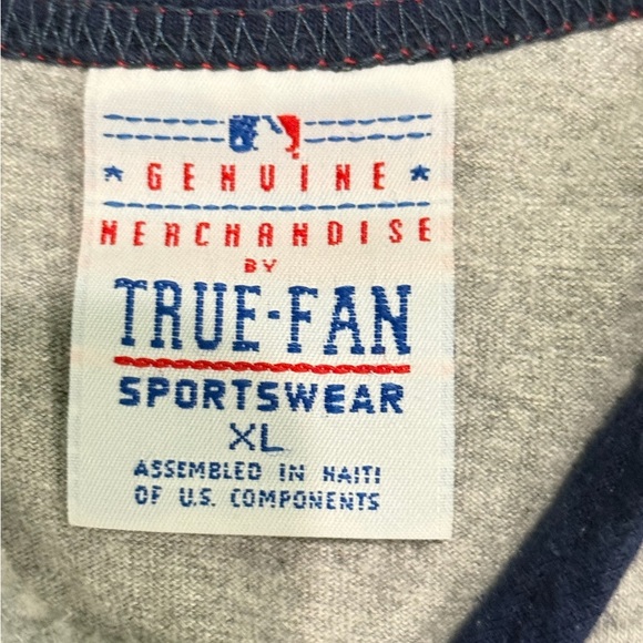 Kids Braves Baseball Jersey - Navy and Gray - Picture 7 of 7